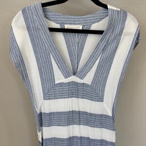 Lovestitch Navy and White Striped Maxi Dress
